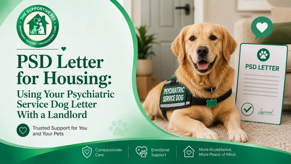 PSD Letter for Housing: Using Your Psychiatric Service Dog Letter With a Landlord